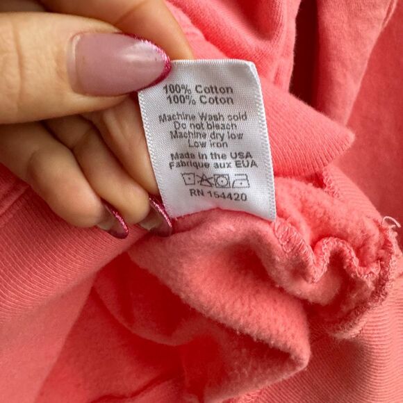Clare V Discotheque Sweatshirt Anthropologie Sweater Salmon Pink Size Large - Picture 7 of 9